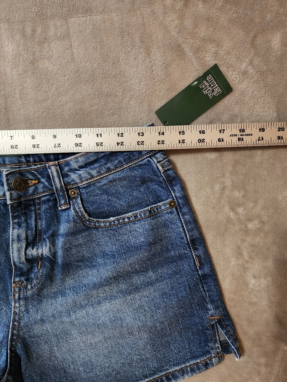 Denim Shorts NWT | Mid Rise Classic Blue Everyday Jean Shorts | 4 - Picture 3 of 8